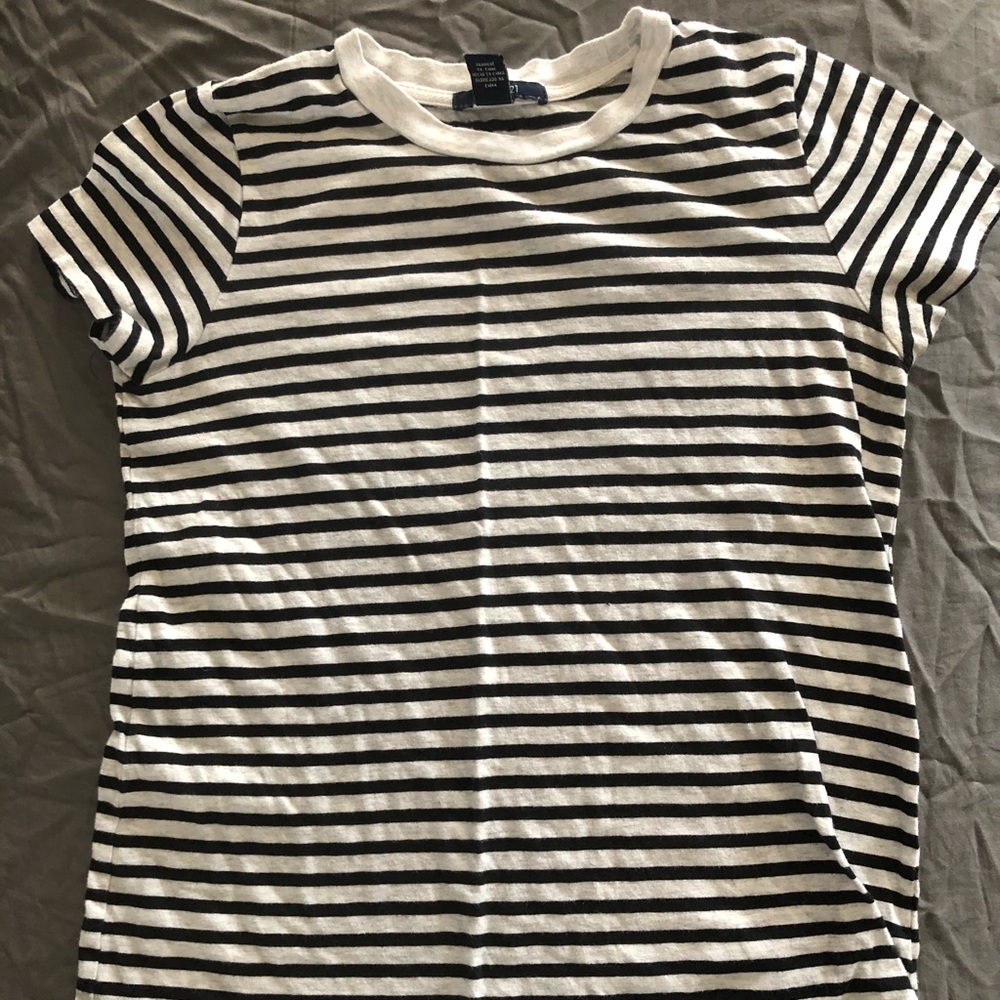 Black and white striped tshirt